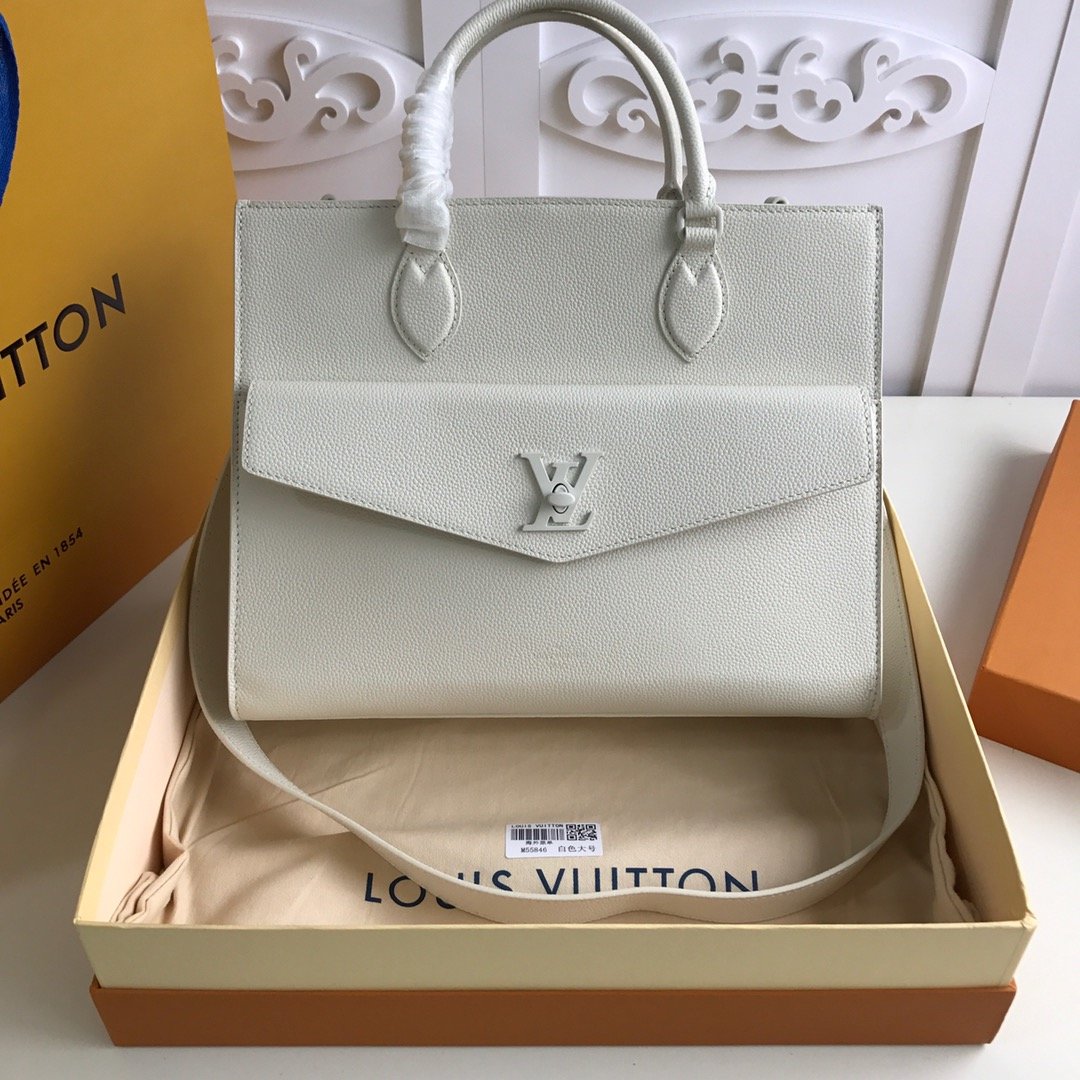 L0vis Vvtt0n Lockme large Tote M55846 white
