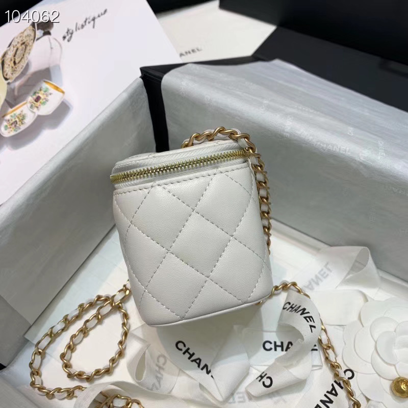 Ch**el 2020 SS Cosmetic Bag White