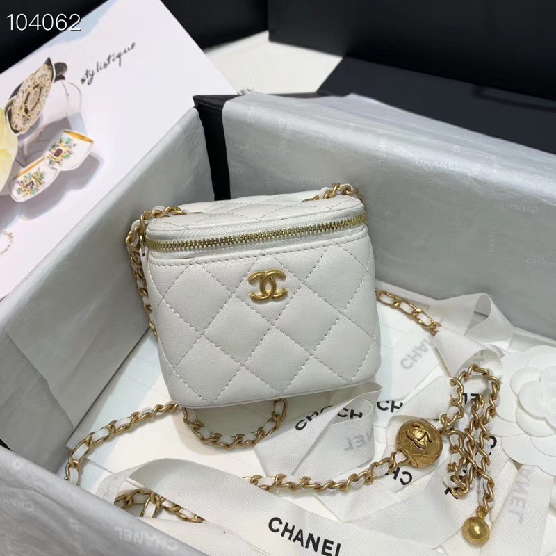 Ch**el 2020 SS Cosmetic Bag White