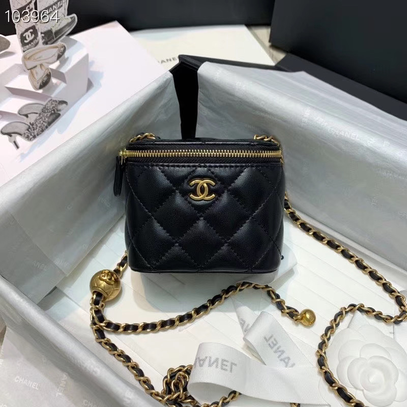 Ch**el 2020 SS Cosmetic Bag Black