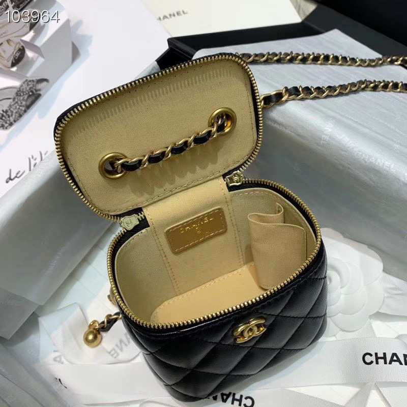 Ch**el 2020 SS Cosmetic Bag Black