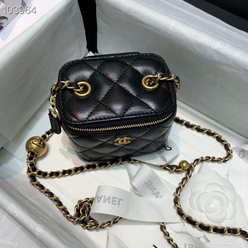 Ch**el 2020 SS Cosmetic Bag Black