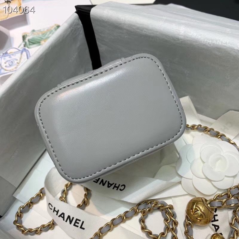 Ch**el 2020 SS Cosmetic Bag Gray