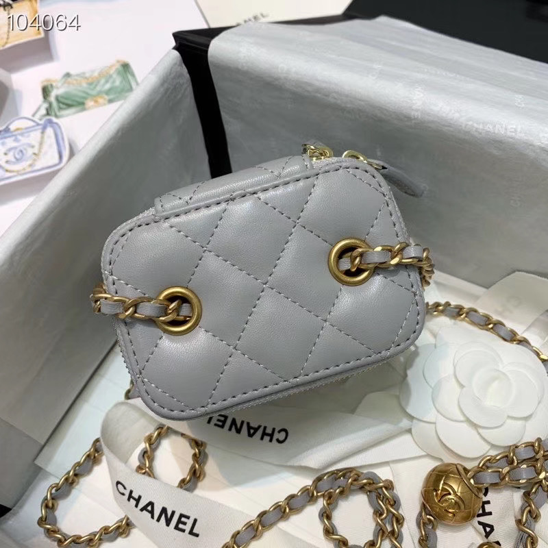 Ch**el 2020 SS Cosmetic Bag Gray
