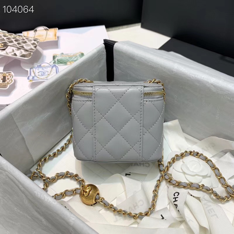 Ch**el 2020 SS Cosmetic Bag Gray