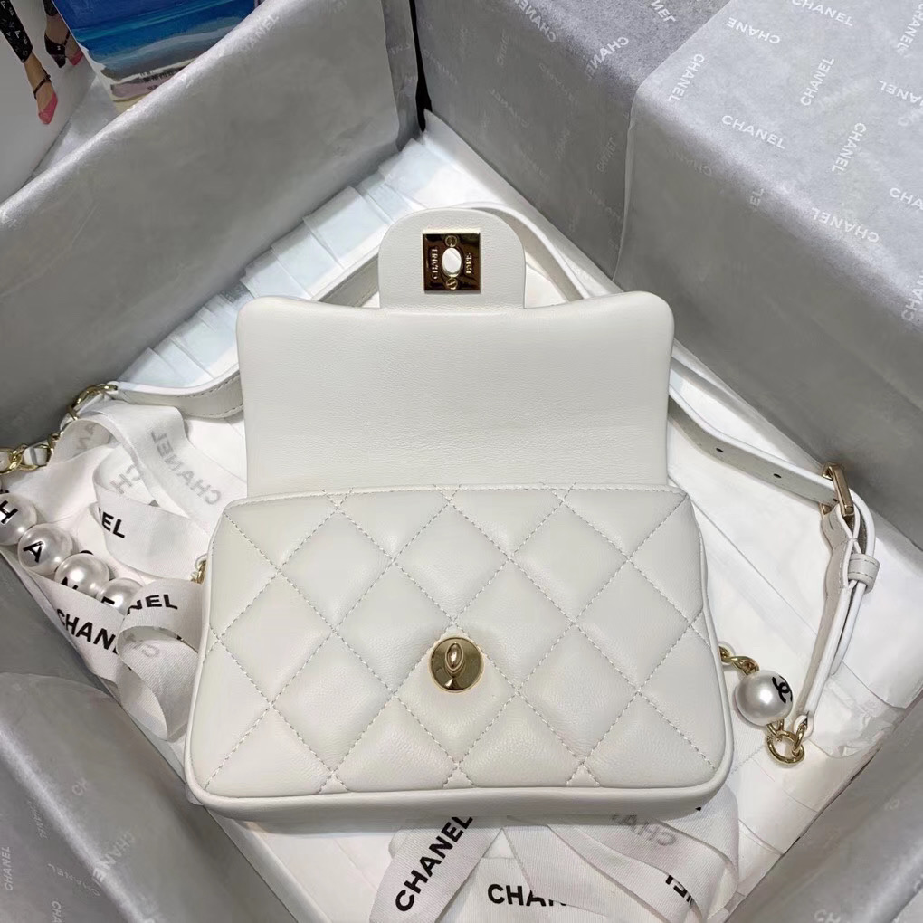 Ch**el 2020 Spring Flap Bag White