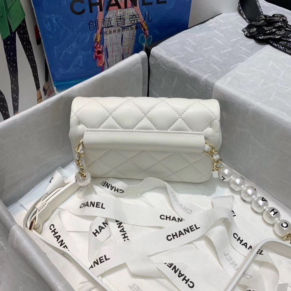 Ch**el 2020 Spring Flap Bag White