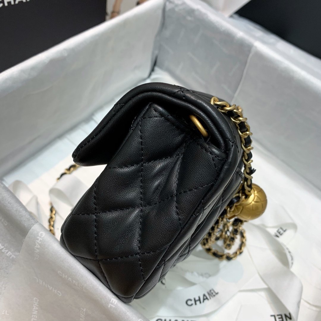 Ch**el Flap Bag 20CM Black