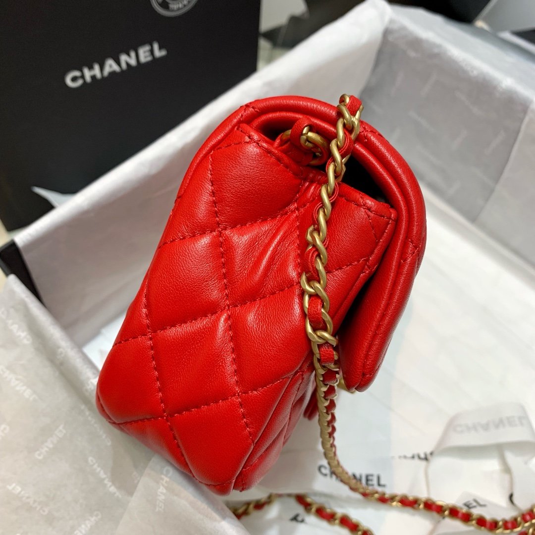 Ch**el Flap Bag 20CM Red