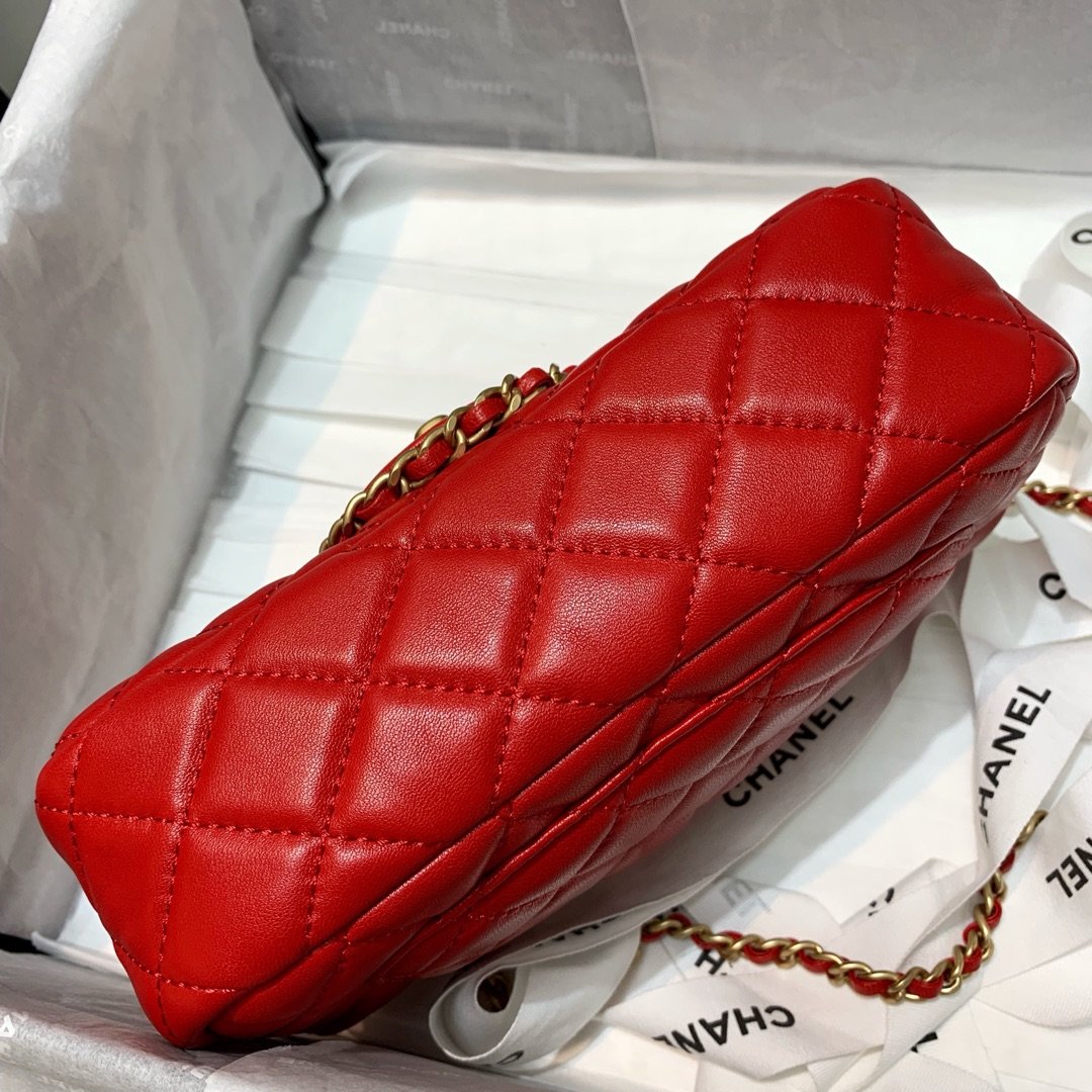 Ch**el Flap Bag 20CM Red