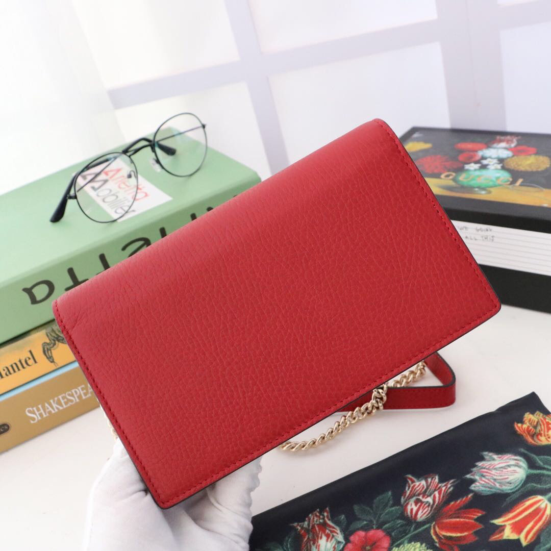 Gvc*1 510314 Red Leather Interlocking Bag