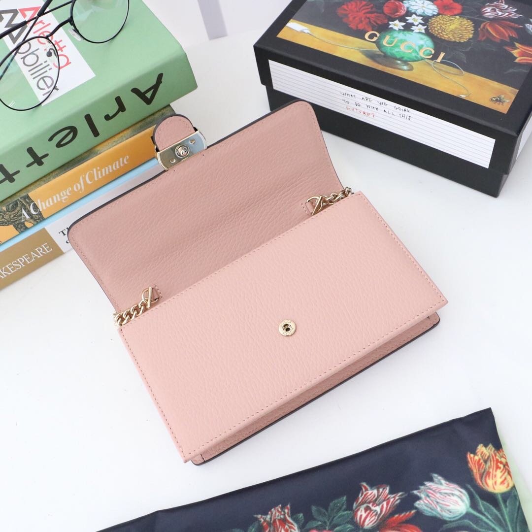 Gvc*1 510314 Pink Leather Interlocking Bag