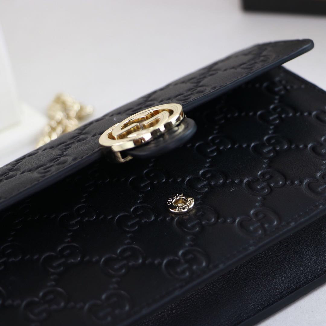 Gvc*1 510314 Leather Interlocking Bag