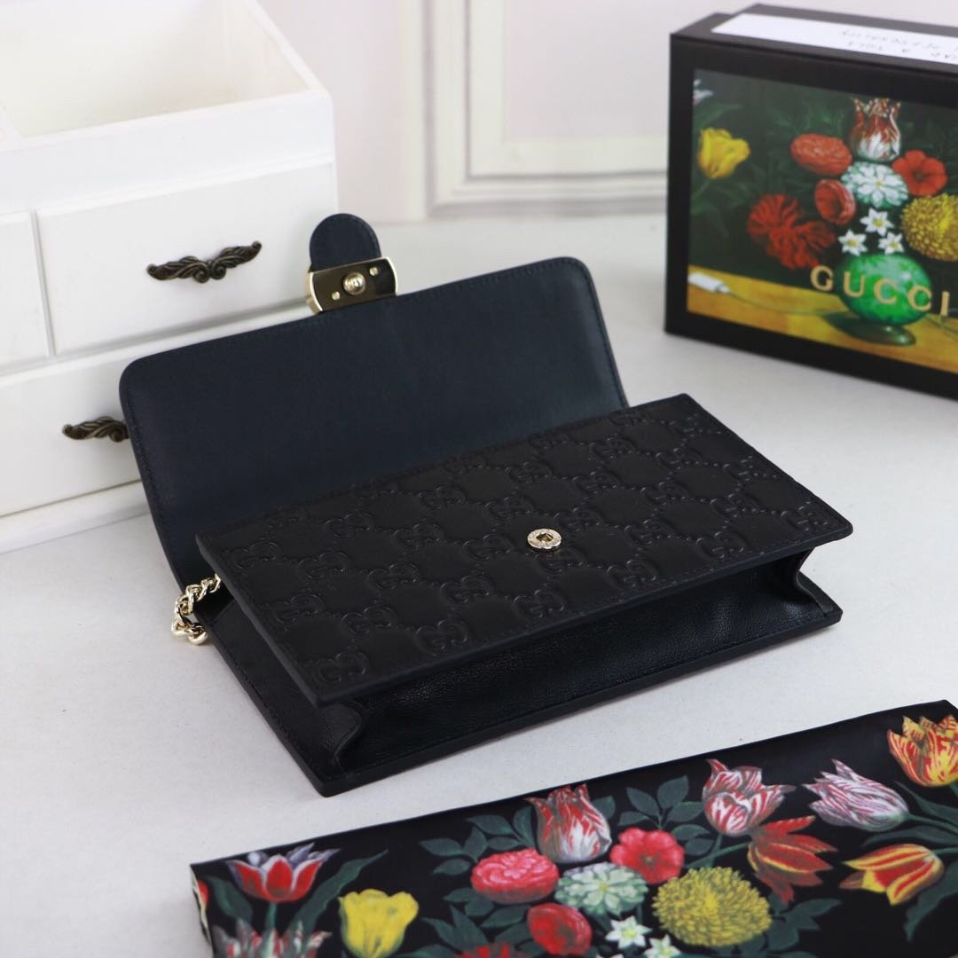 Gvc*1 510314 Leather Interlocking Bag