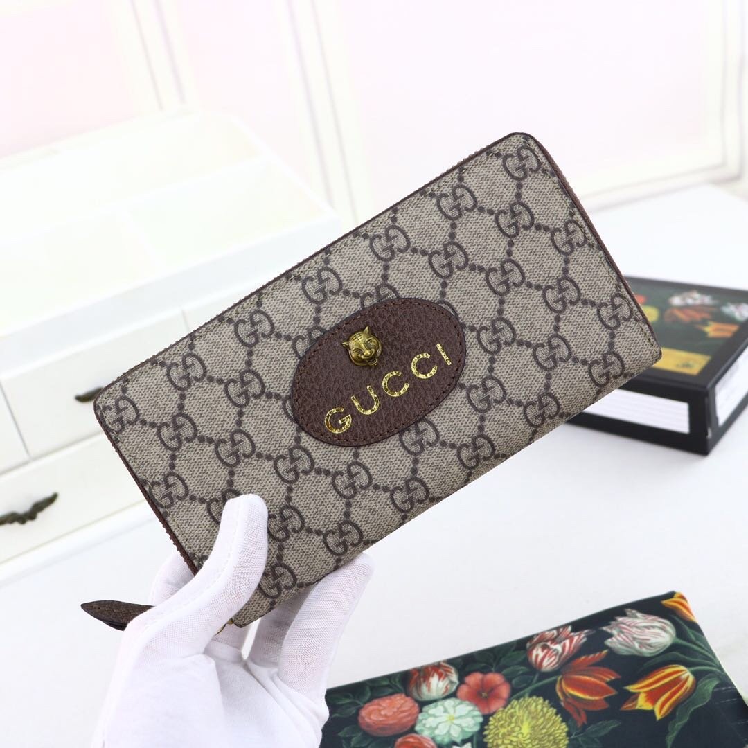 Gvc*1 Vintage GG Svp*me zip around wallet 473953