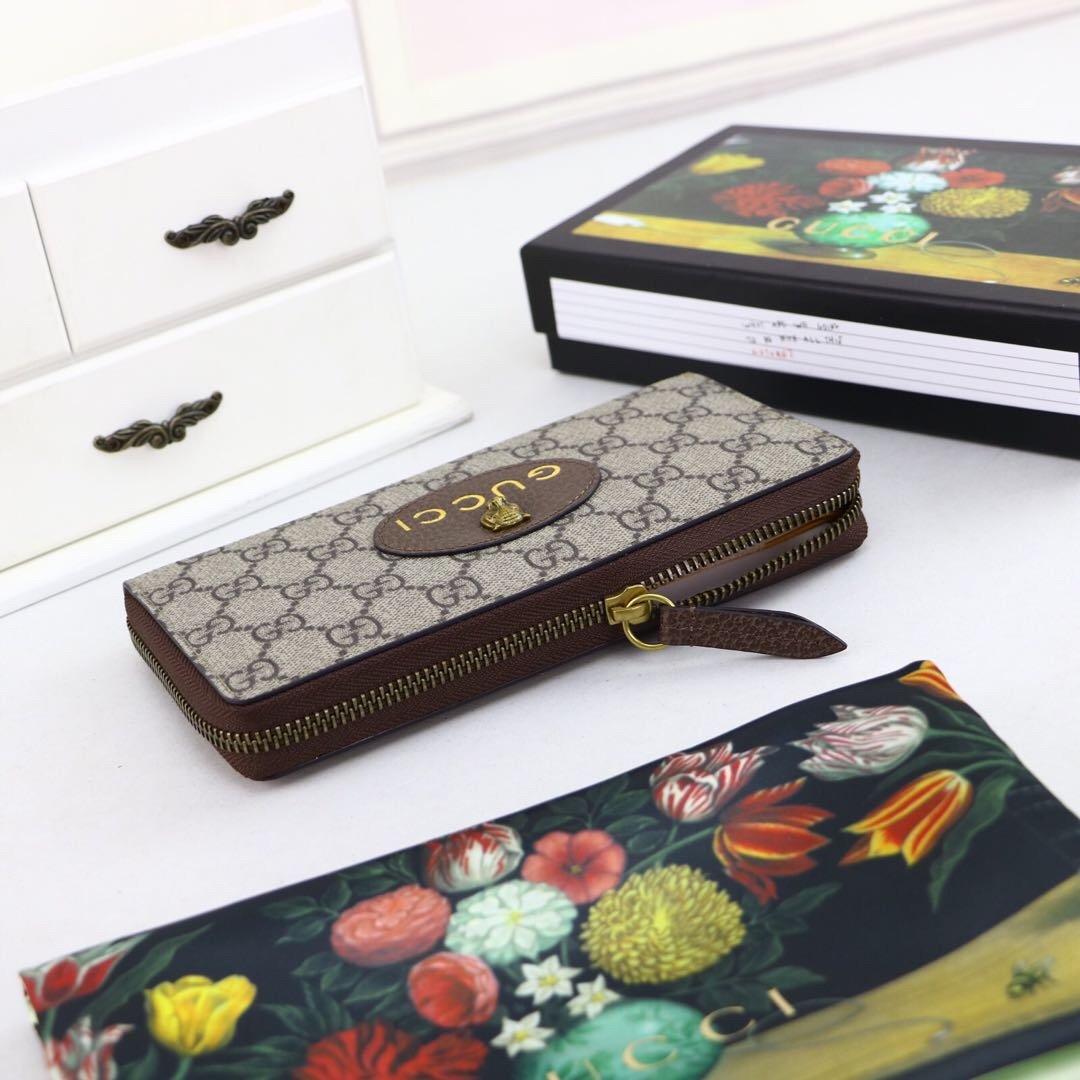 Gvc*1 Vintage GG Svp*me zip around wallet 473953