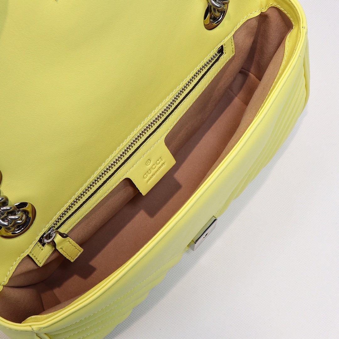 Gvc*1 Marmont matelassé shoulder bag 26cm yellow
