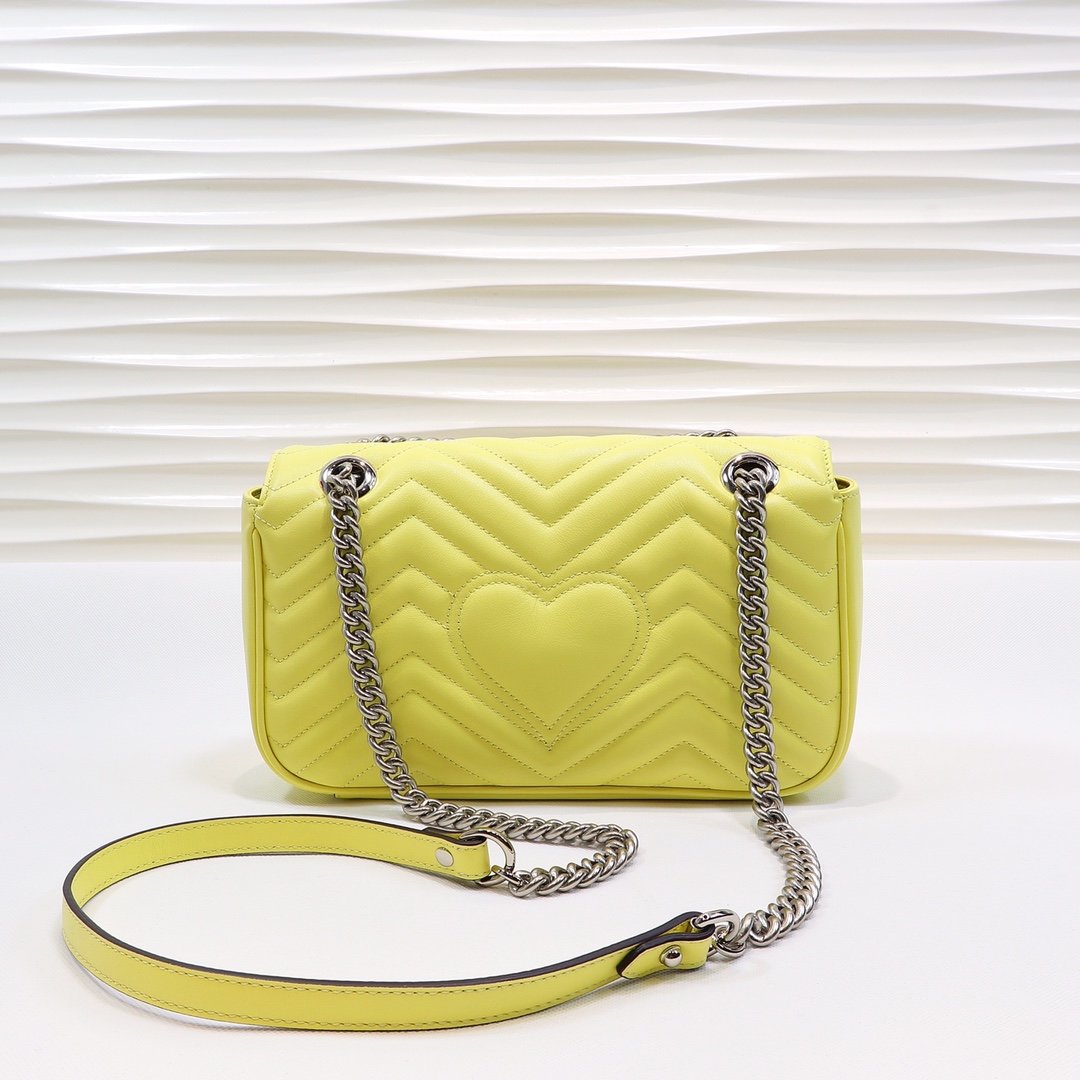 Gvc*1 Marmont matelassé shoulder bag 26cm yellow