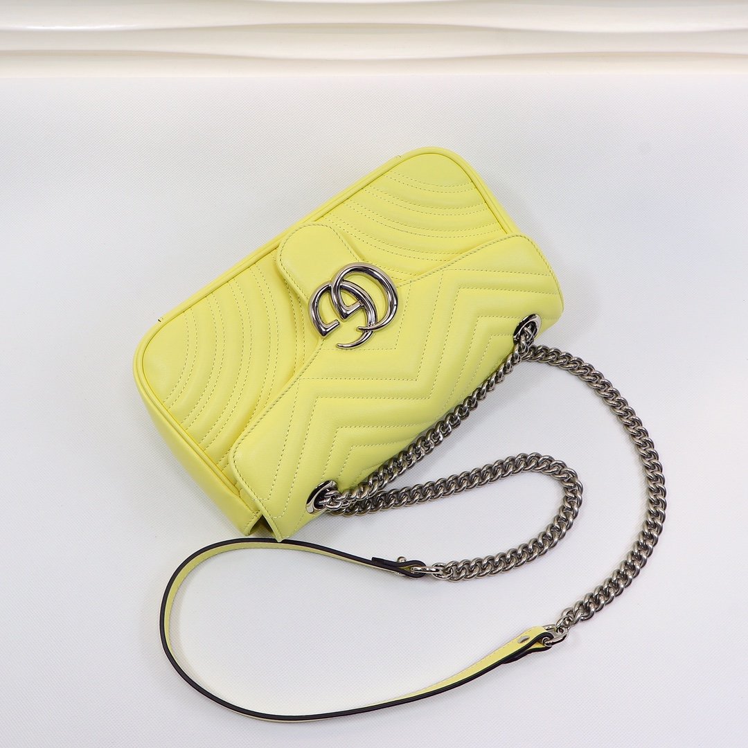 Gvc*1 Marmont matelassé shoulder bag 26cm yellow
