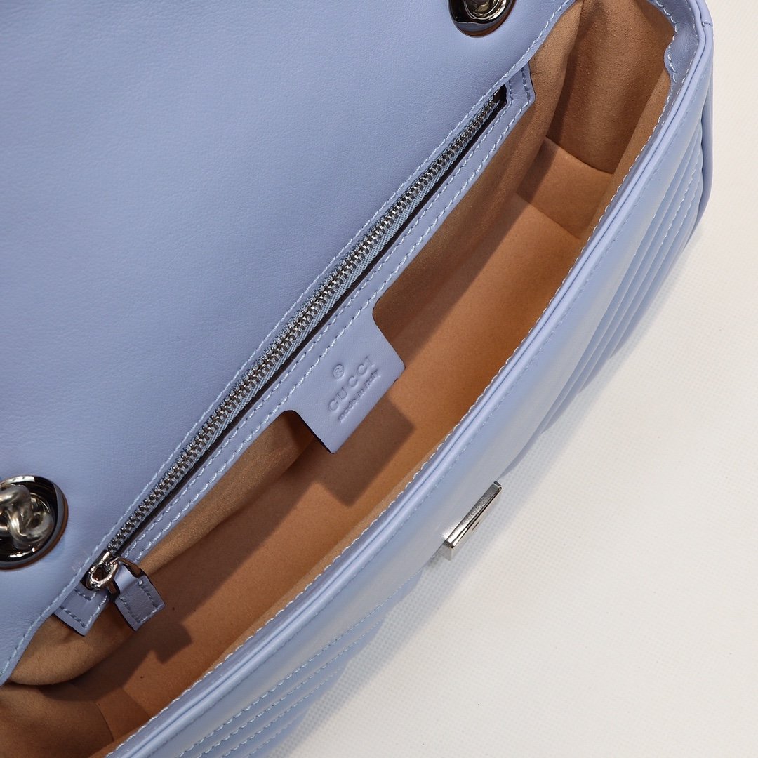 Gvc*1 Marmont matelassé shoulder bag 26cm blue