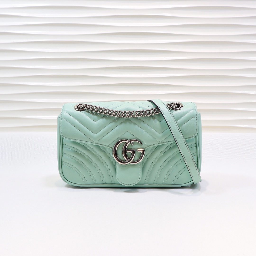 Gvc*1 Marmont matelassé shoulder bag 26cm Green