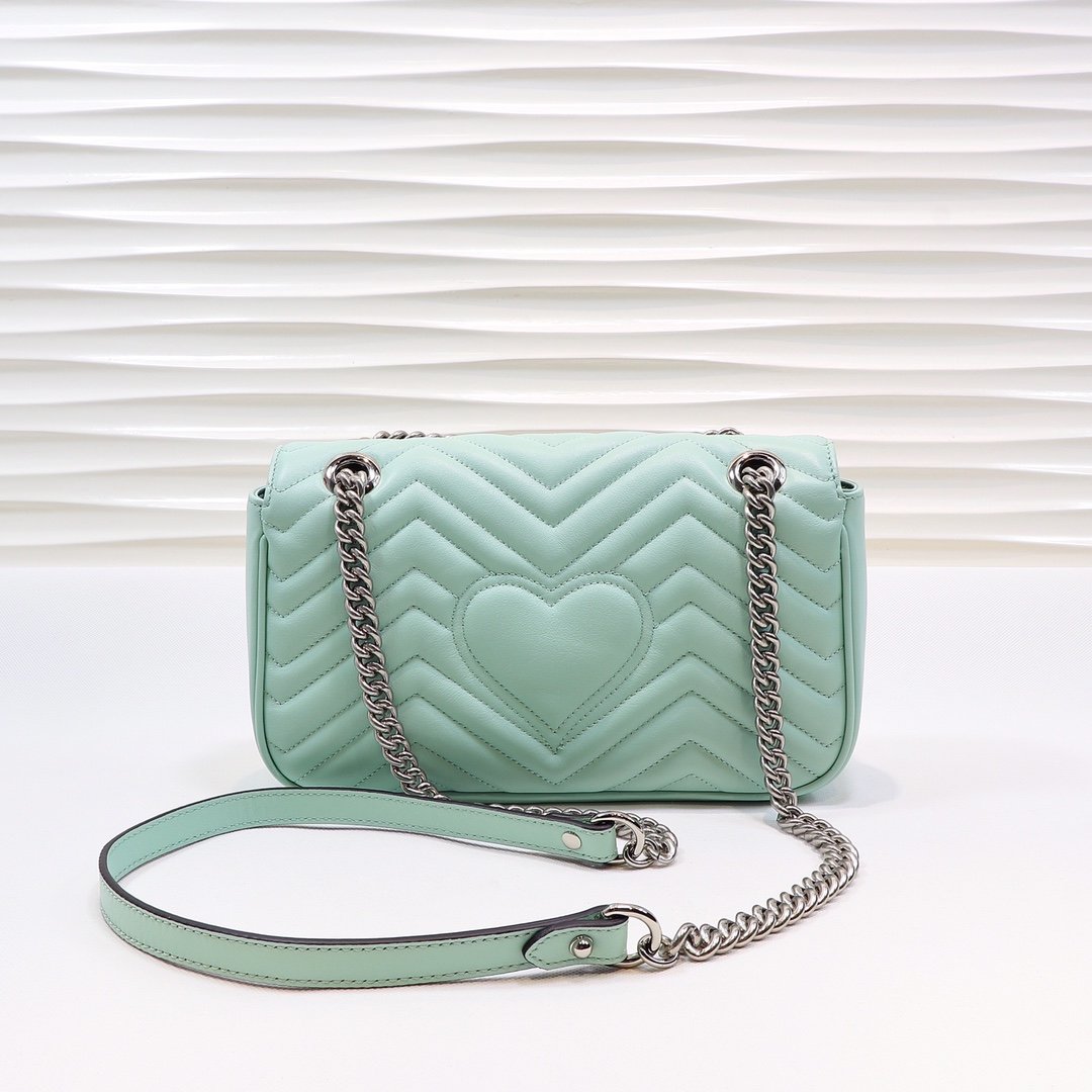 Gvc*1 Marmont matelassé shoulder bag 26cm Green