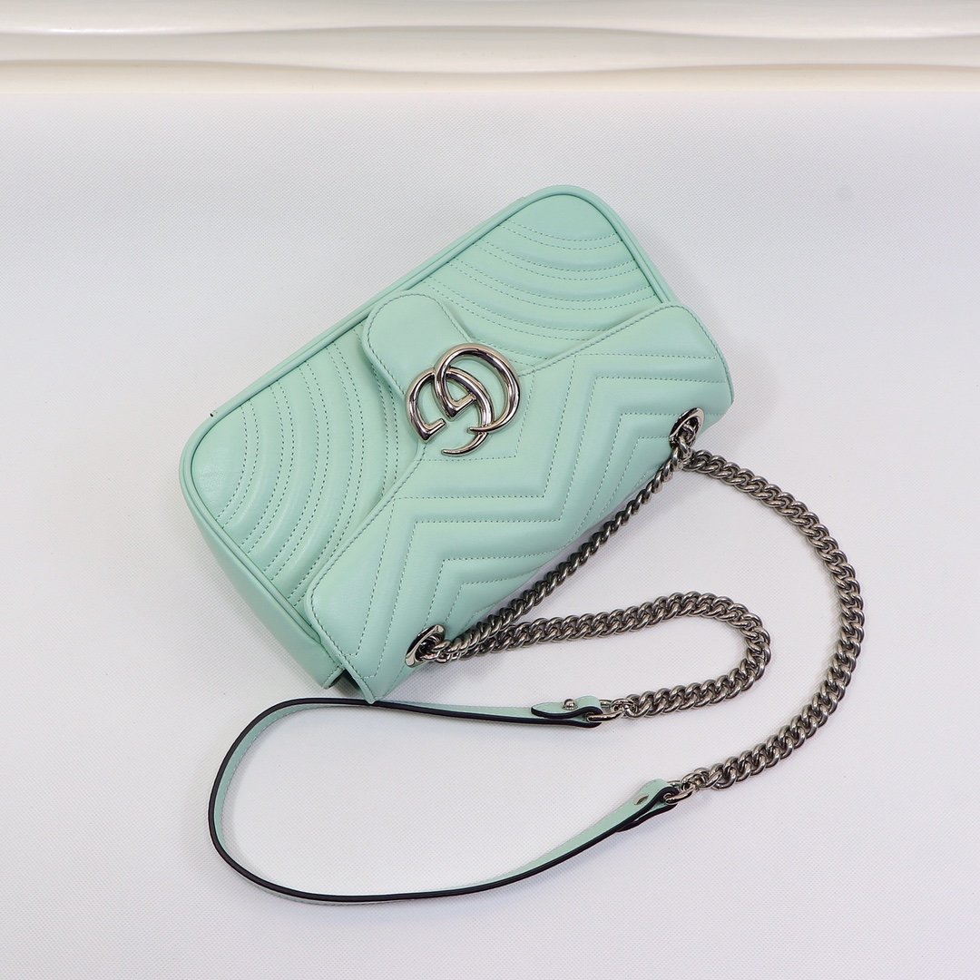 Gvc*1 Marmont matelassé shoulder bag 26cm Green