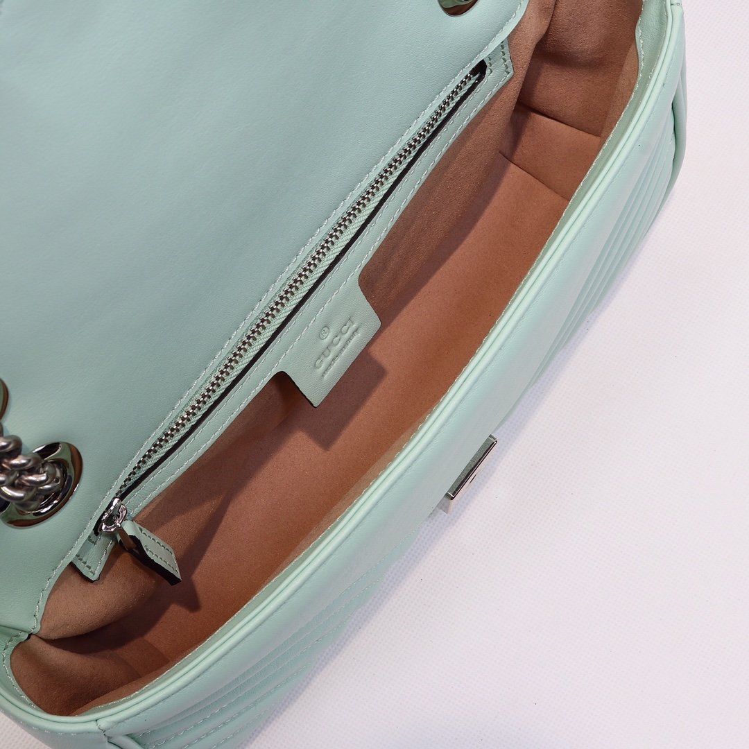Gvc*1 Marmont matelassé shoulder bag 26cm Green
