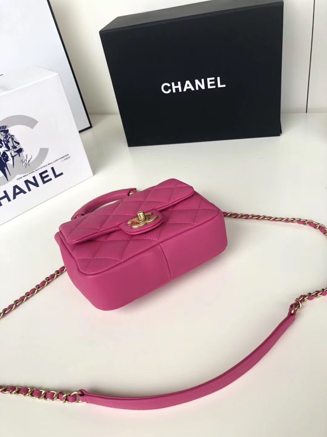 Ch**el Small Flap Bag Lambskin 20cm
