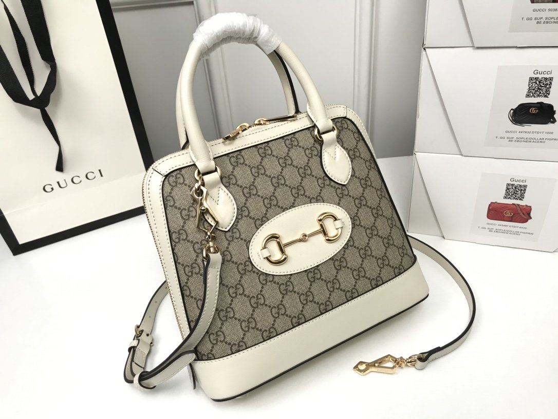 Gvc*1 1955 Horsebit Top handle bag White