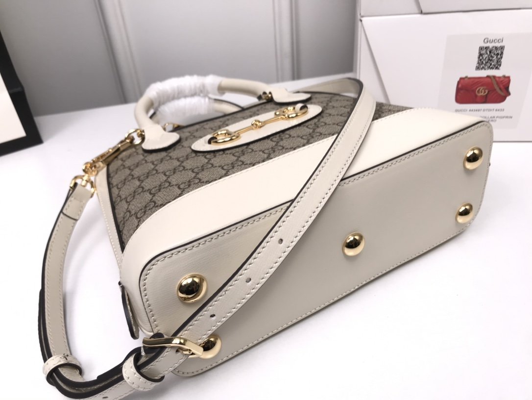 Gvc*1 1955 Horsebit Top handle bag White