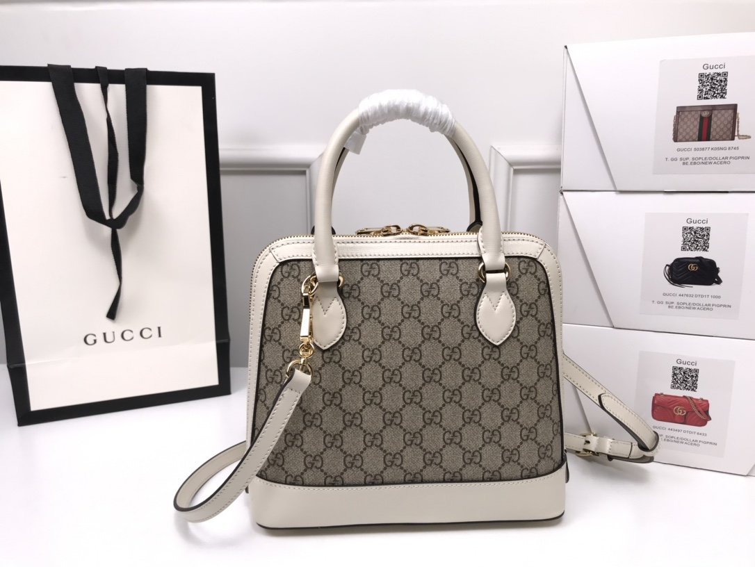 Gvc*1 1955 Horsebit Top handle bag White