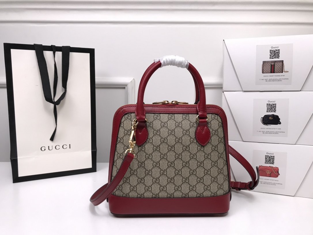 Gvc*1 1955 Horsebit Top handle bag Red