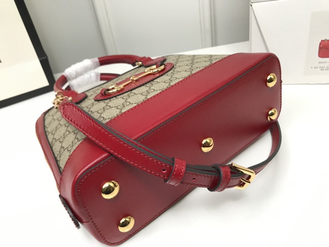 Gvc*1 1955 Horsebit Top handle bag Red