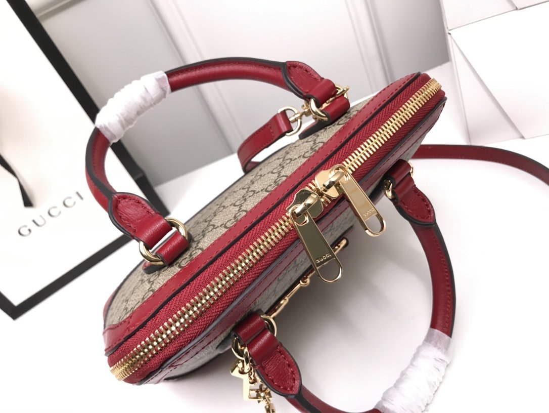 Gvc*1 1955 Horsebit Top handle bag Red