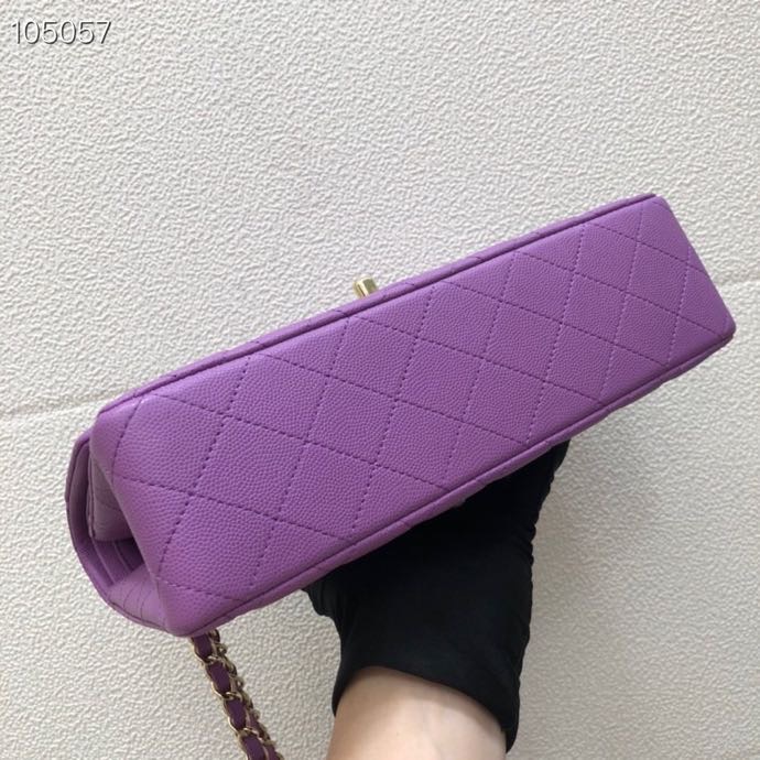 Ch**el Caviar Flap bag 25cm Purple