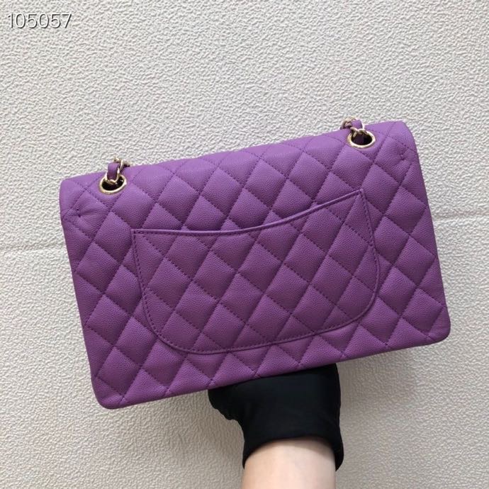 Ch**el Caviar Flap bag 25cm Purple