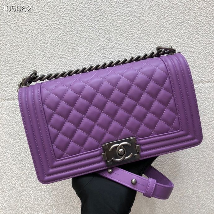 Ch**el Lambskin Leboy bag 25cm