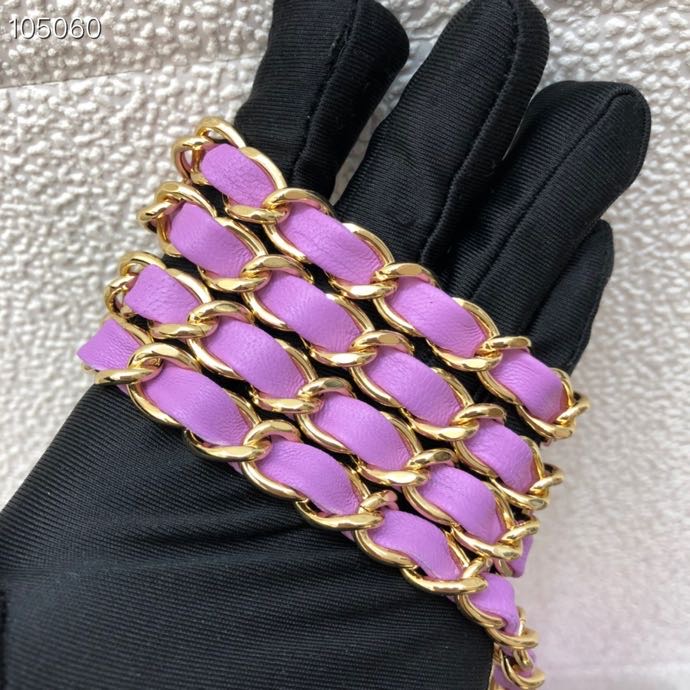 Ch**el Lambskin Flap bag 20cm Purple