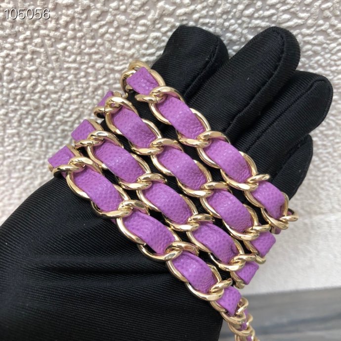 Ch**el Caviar Flap bag 20cm Purple