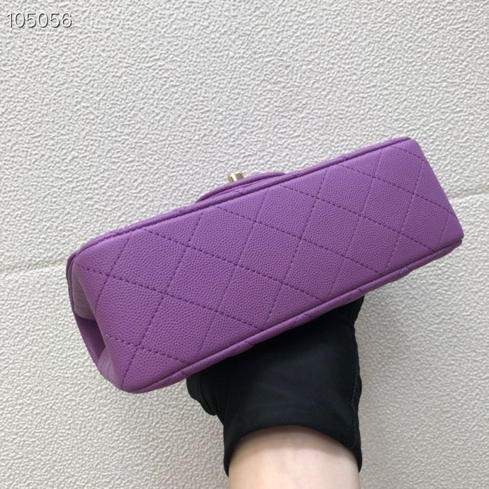 Ch**el Caviar Flap bag 20cm Purple
