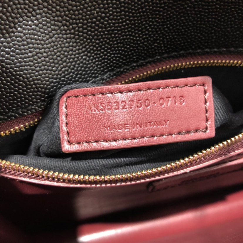 Y51 Sa1nt Lau*nt Cassandra Clasp Bag Caviar