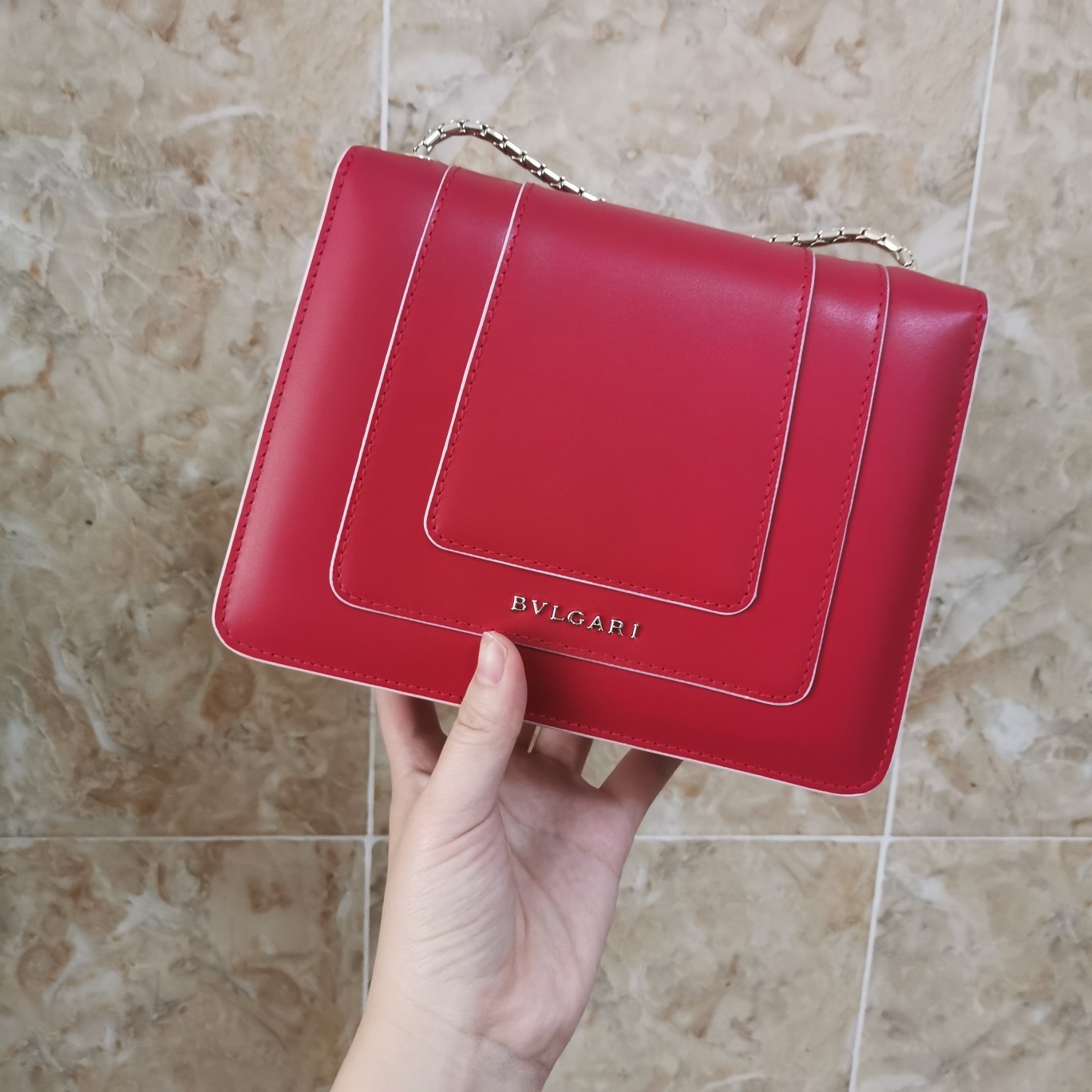 Bvlga Serpenti in Love Bag 20cm red