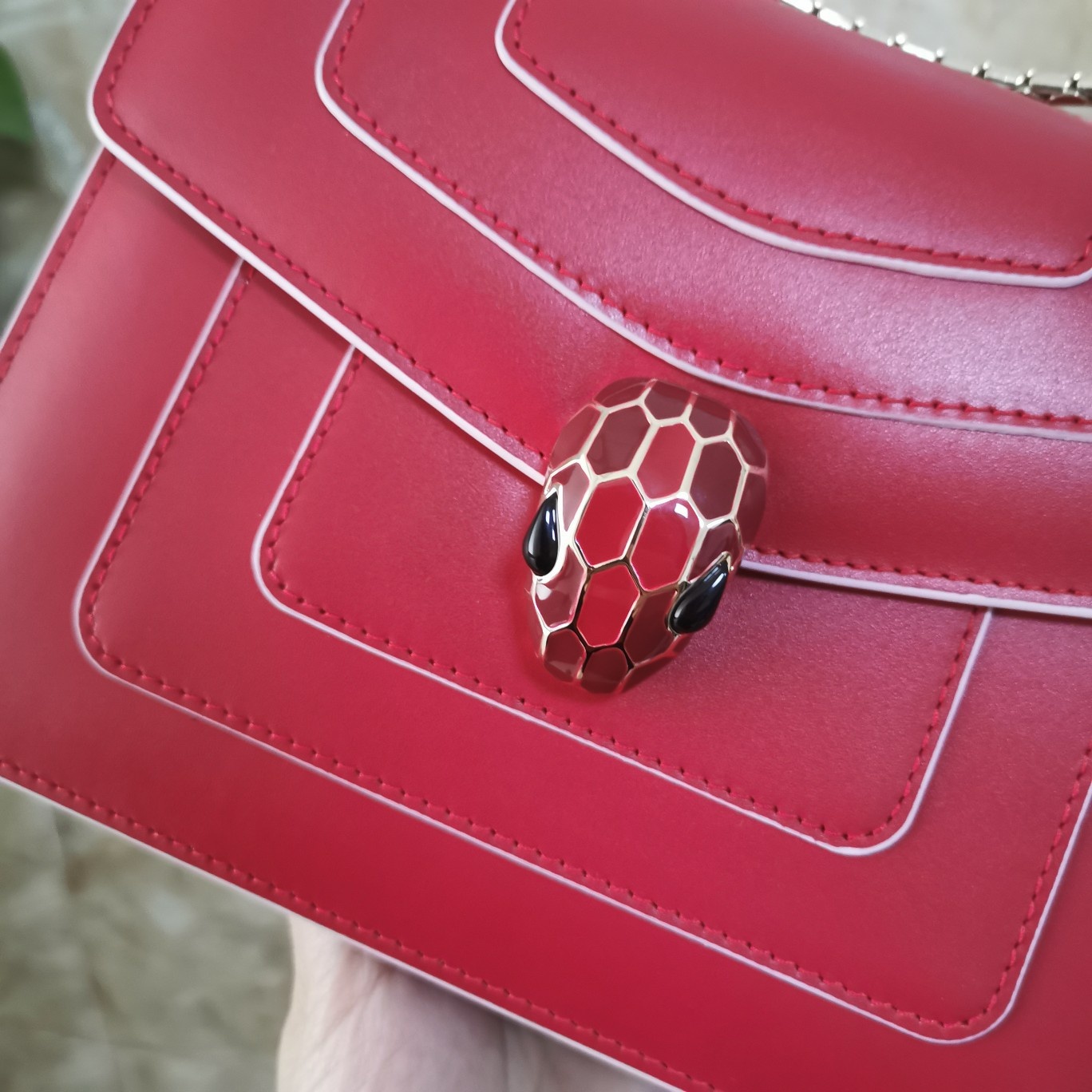 Bvlga Serpenti in Love Bag 20cm red