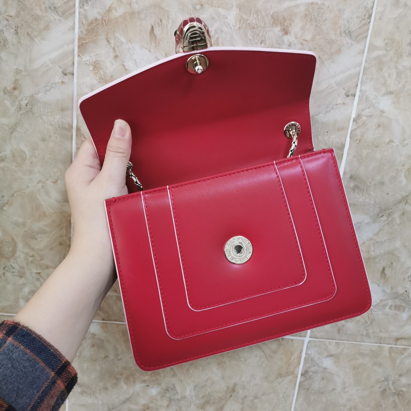 Bvlga Serpenti in Love Bag 20cm red