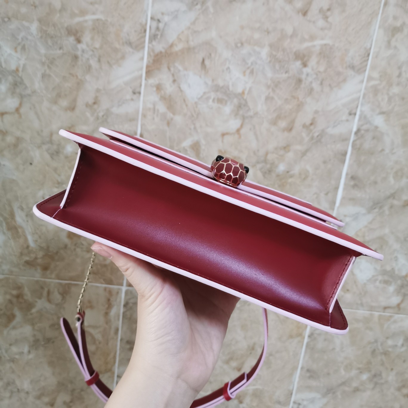 Bvlga Serpenti in Love Bag 22cm red