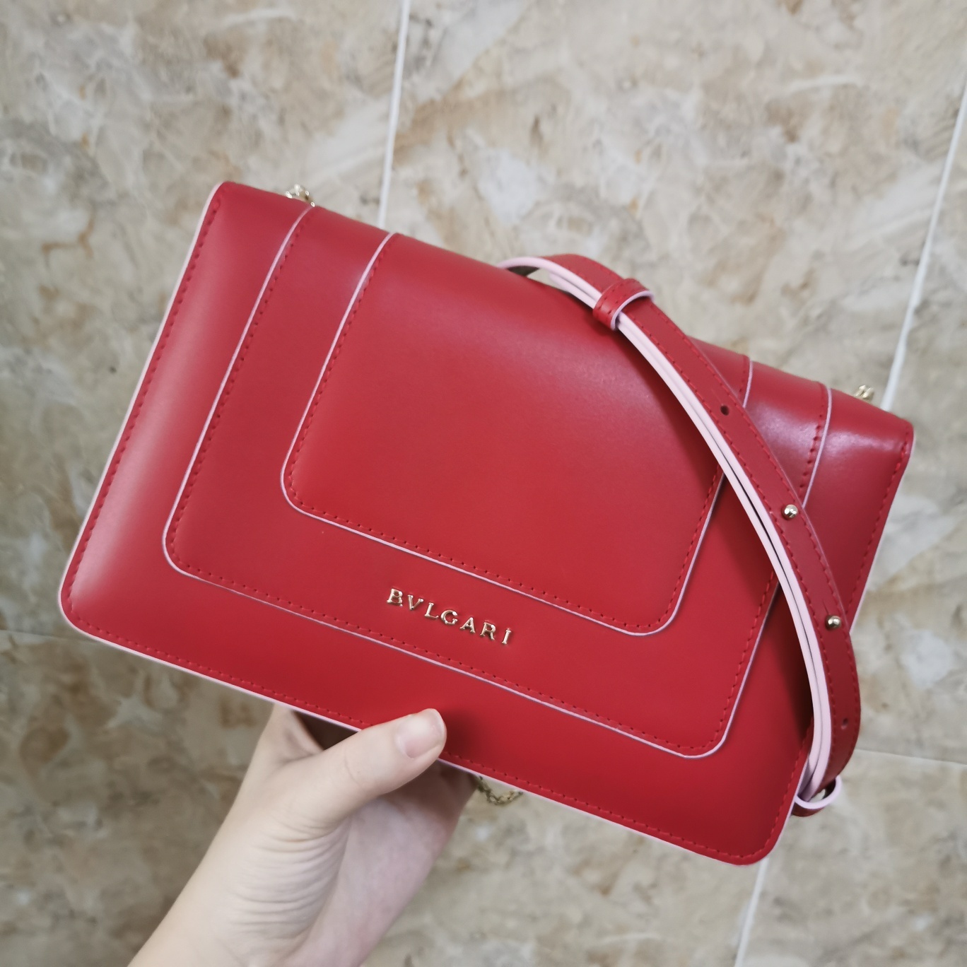 Bvlga Serpenti in Love Bag 22cm red