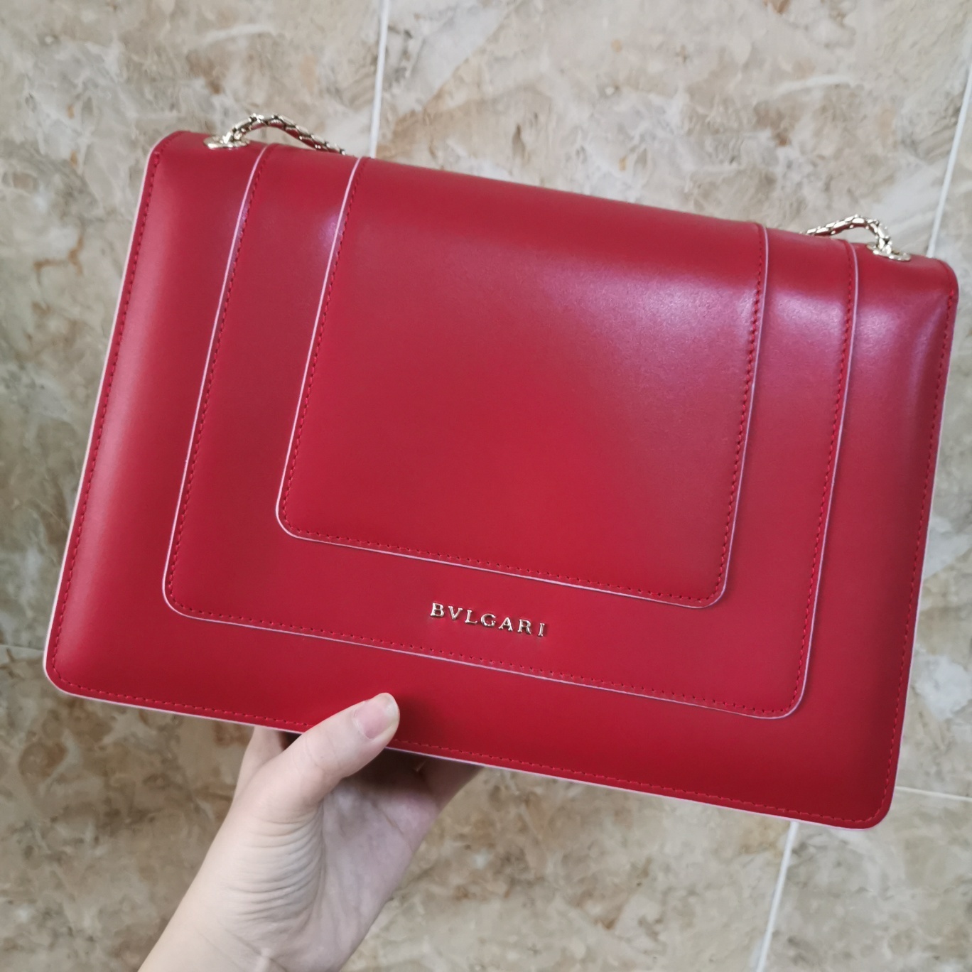 Bvlga Serpenti in Love Bag 27cm red