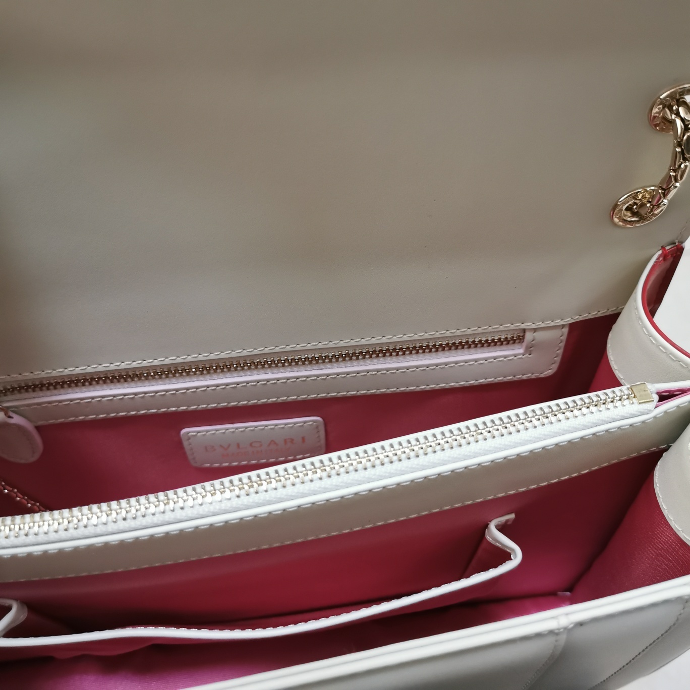 Bvlga Serpenti in Love Bag 27cm white