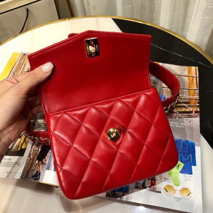 Ch**el Lambskin Waist Belt Bag 15cm
